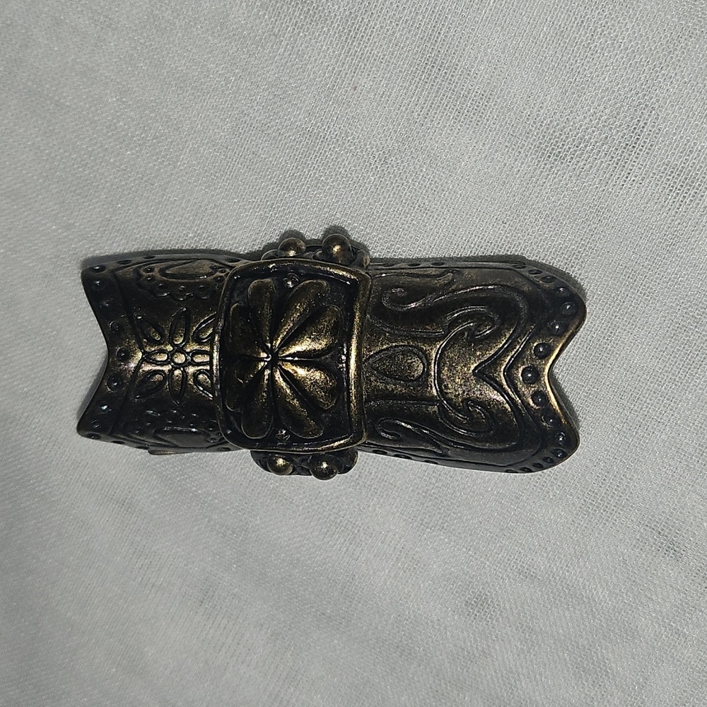 Antique Brass Gold Statement Ring - image 1